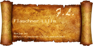 Flaschner Lilla névjegykártya